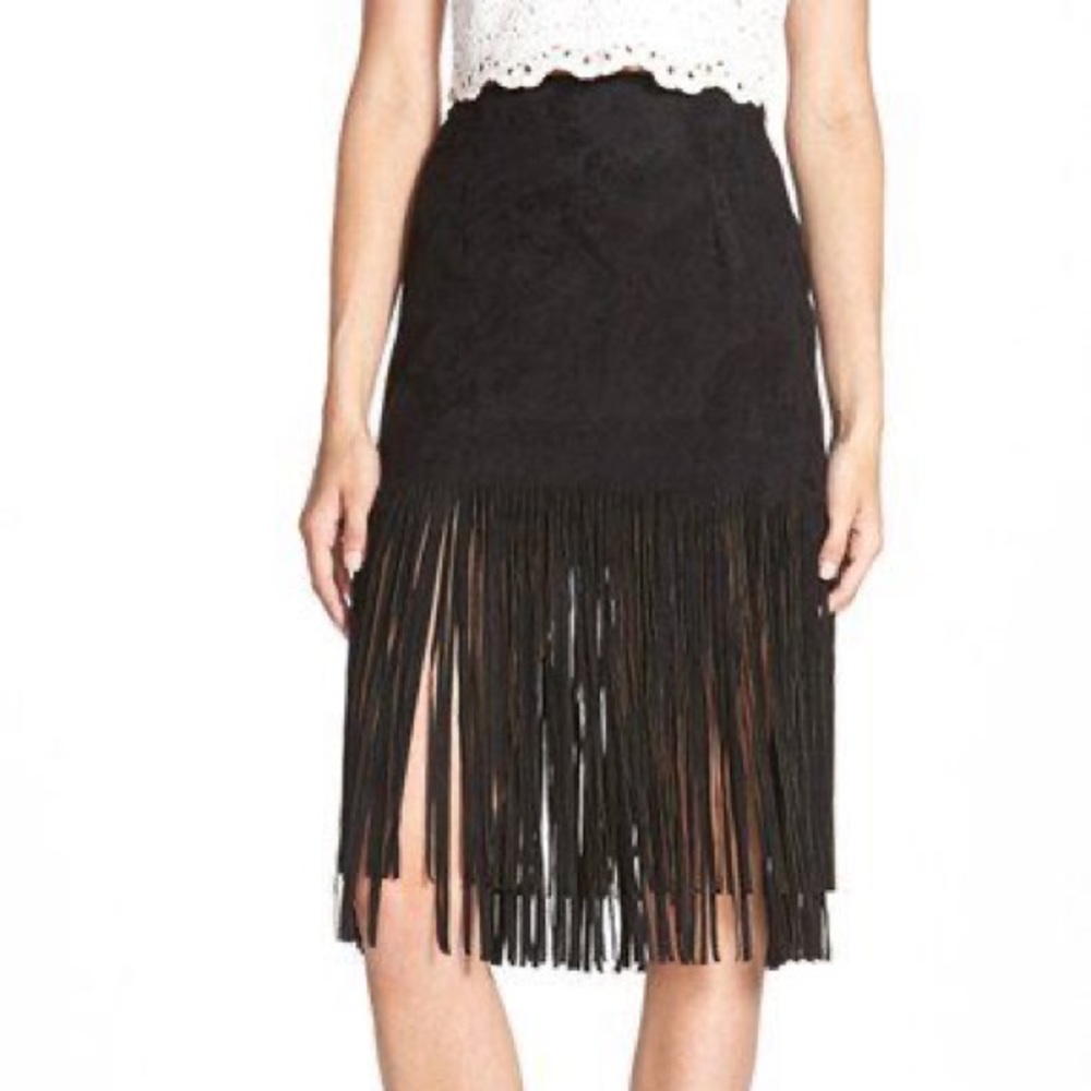 New Blank NYC suede fringe skirt 27
